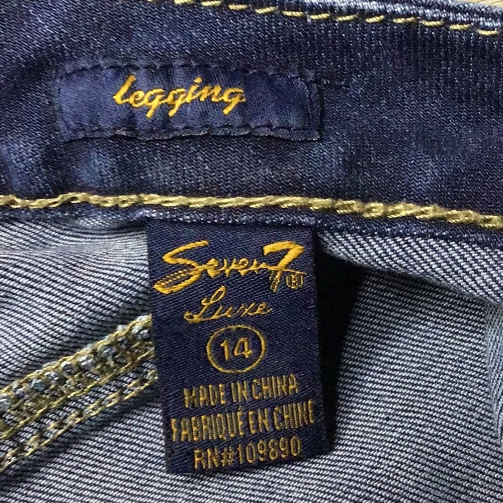 Leggings w/28.5" Inseam Low Rise Seven7 Denim Jeans sac719 - Picture 4 of 7